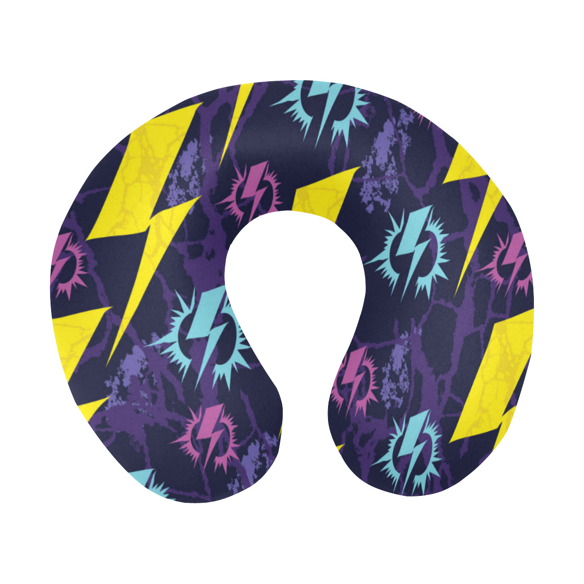 Lightning Thunder Pattern Print Design 01 U-Shaped Travel Neck Pillow
