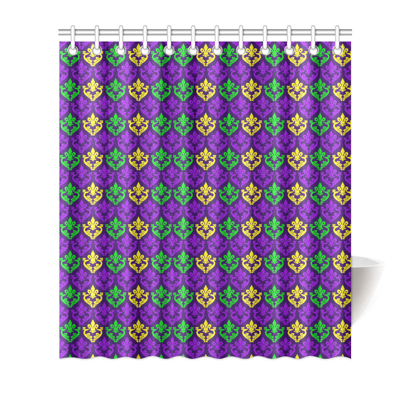 Mardi Gras Pattern Print Design 02 Shower Curtain