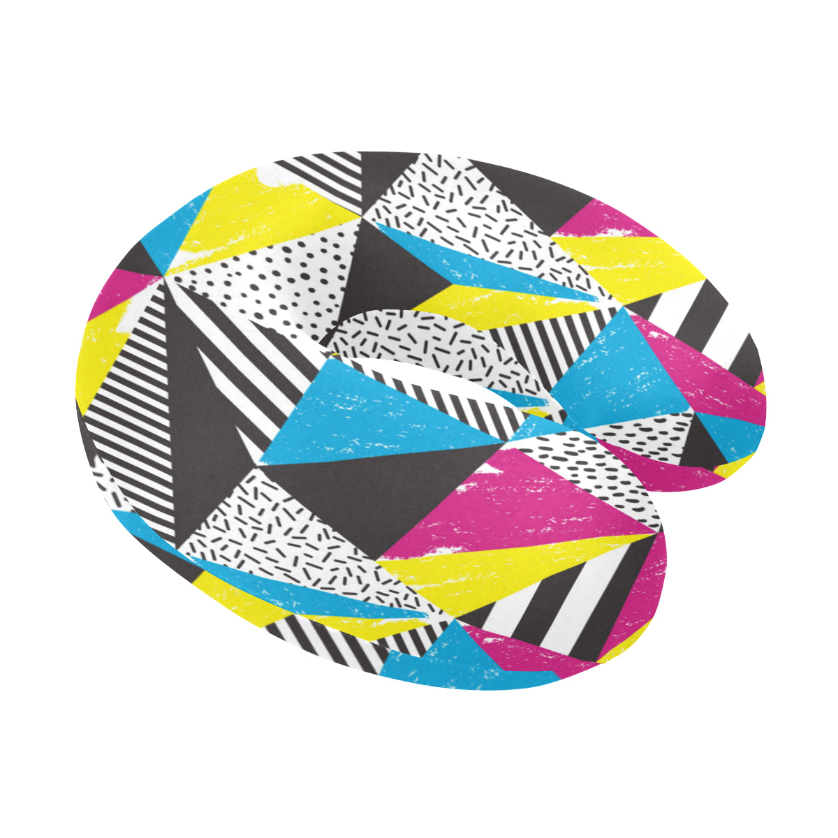 80s Pattern Print Design 2 U-Shaped Travel Neck Pillow