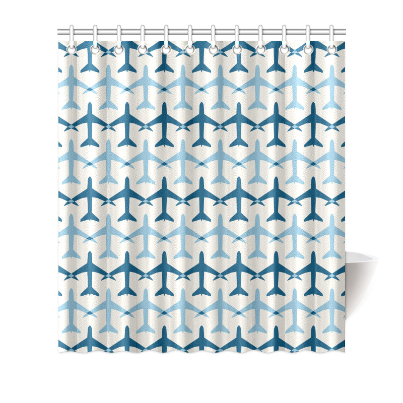 Airplane Pattern Print Design 04 Shower Curtain