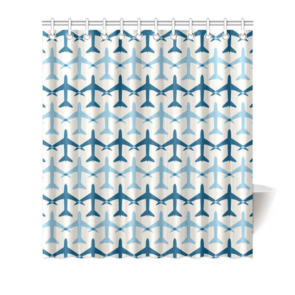 Airplane Pattern Print Design 04 Shower Curtain