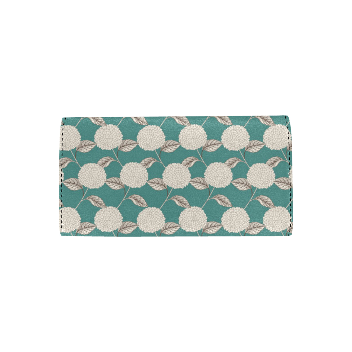 Hydrangea Pattern Print Design HD03 Women's Trifold Wallet