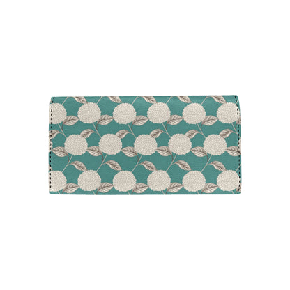 Hydrangea Pattern Print Design HD03 Women's Trifold Wallet