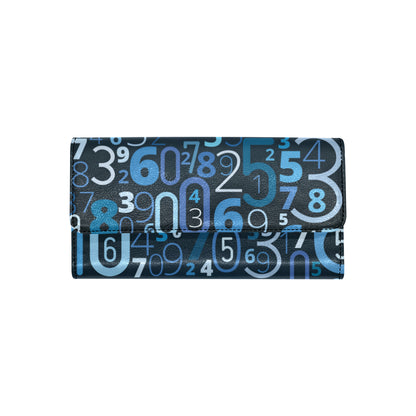 Number Pattern Print Design A02 Women's Trifold Wallet