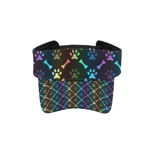 Paw Rainbow Pattern Print Design A01 Unisex Sun Visor