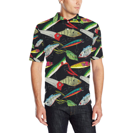 Fishing Bait Print Men Polo Shirt