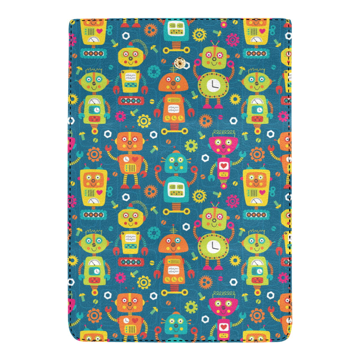 Robot Pattern Print Design A04 Women's Trifold Wallet