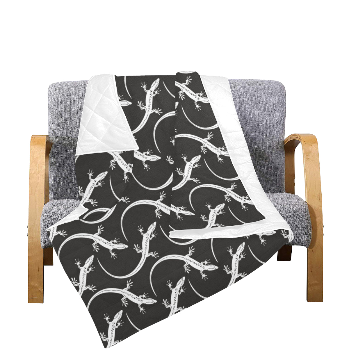 lizard Pattern Print Design 01 Premium Quilt