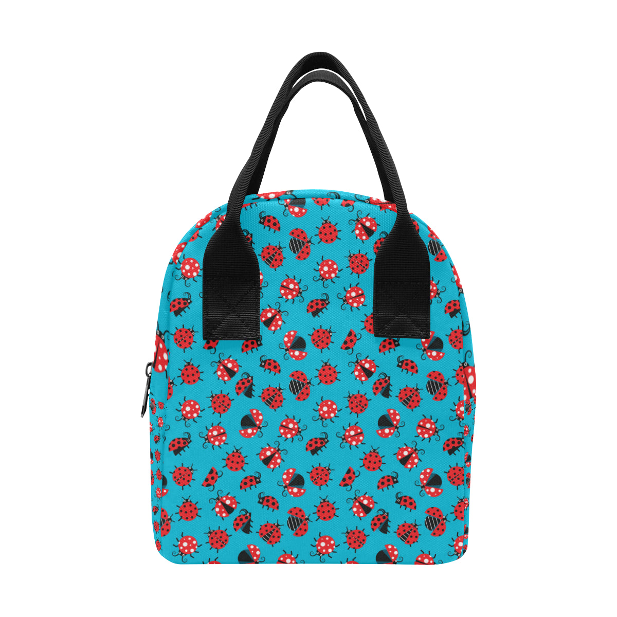 Ladybug Action Print Pattern Insulated Lunch Bag