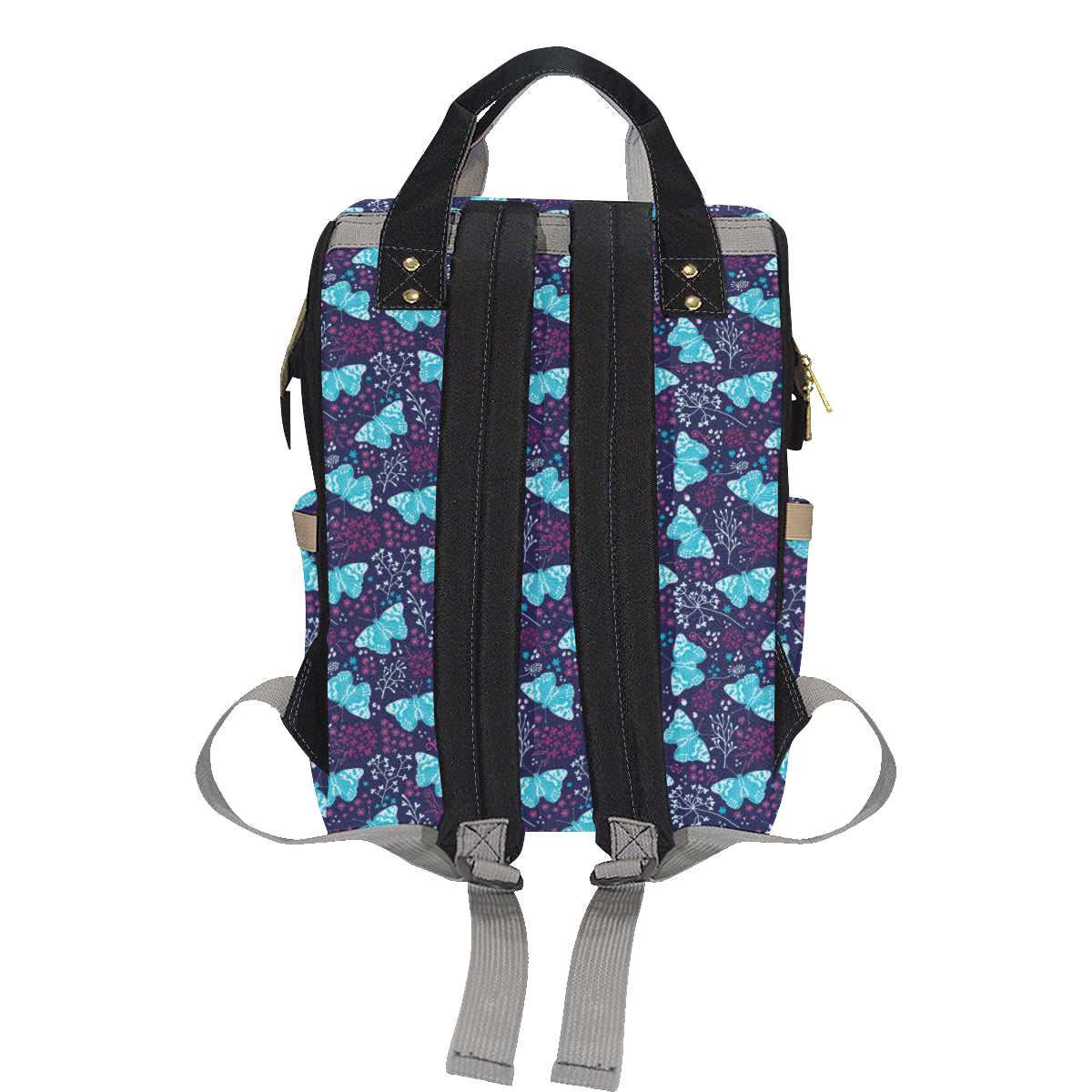 Butterfly Pattern Print Design 011 Diaper Bag Backpack