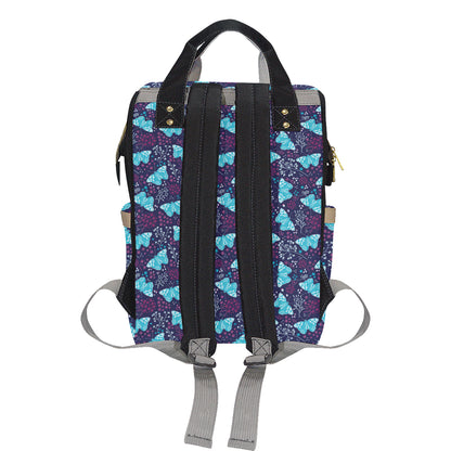 Butterfly Pattern Print Design 011 Diaper Bag Backpack