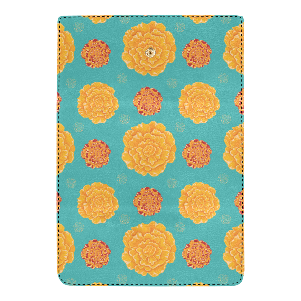 Marigold Pattern Print Design 02 Women's Trifold Wallet