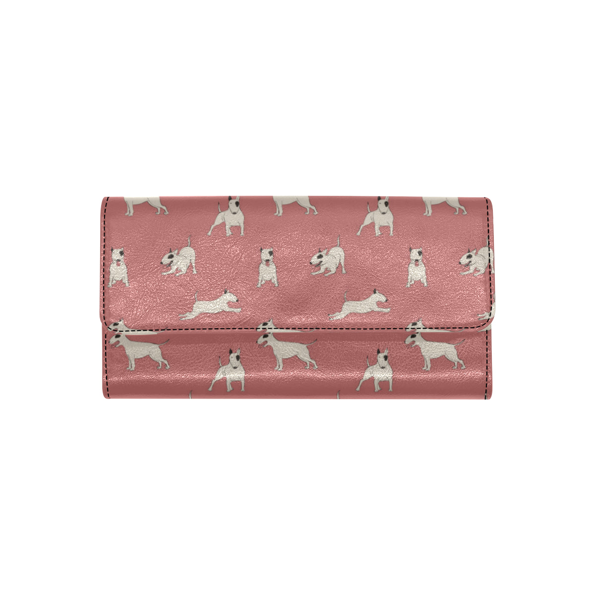 Bull Terriers Pattern Print Design 09 Women's Trifold Wallet