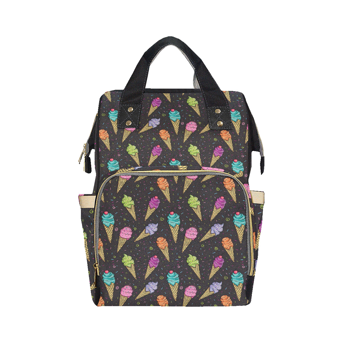 Ice Cream Pattern Print Design IC06 Diaper Bag Backpack