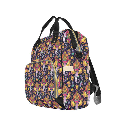 Ganesha Indian Pattern Print Design 03 Diaper Bag Backpack