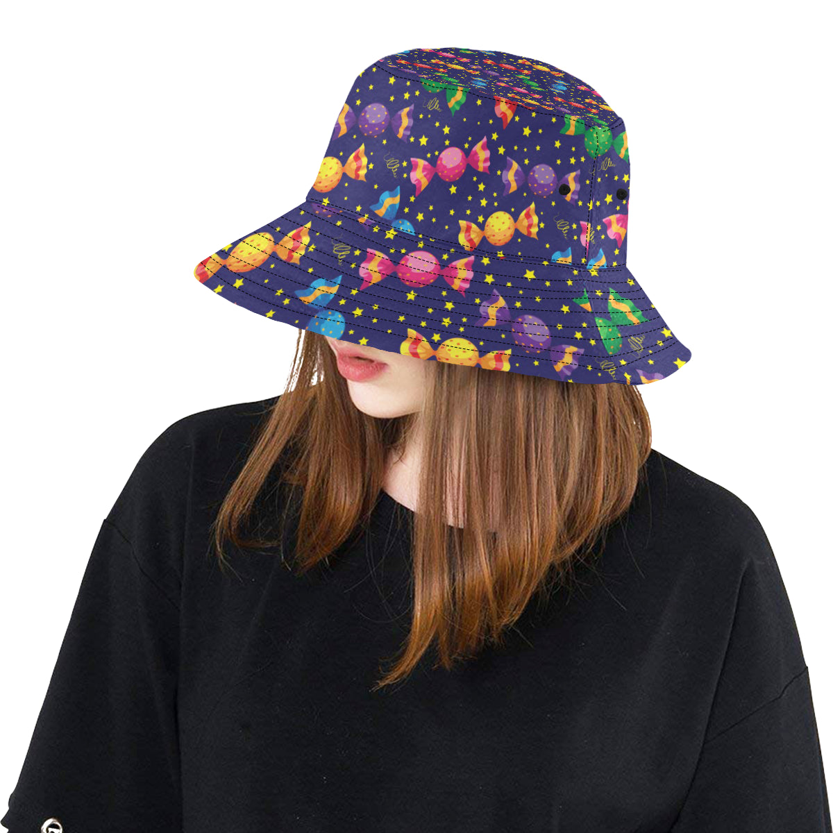 Candy Pattern Print Design CA06 Unisex Bucket Hat