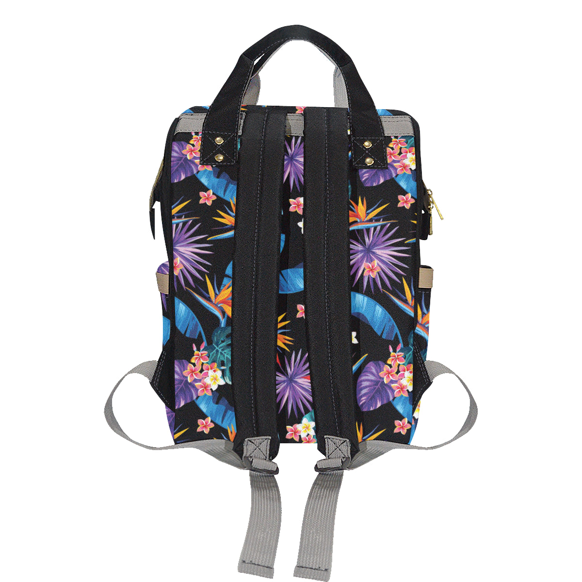 Tropical Flower Pattern Print Design TF018 Diaper Bag Backpack