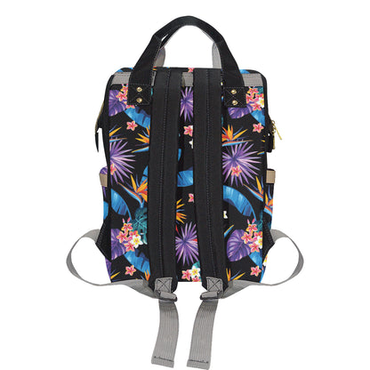 Tropical Flower Pattern Print Design TF018 Diaper Bag Backpack