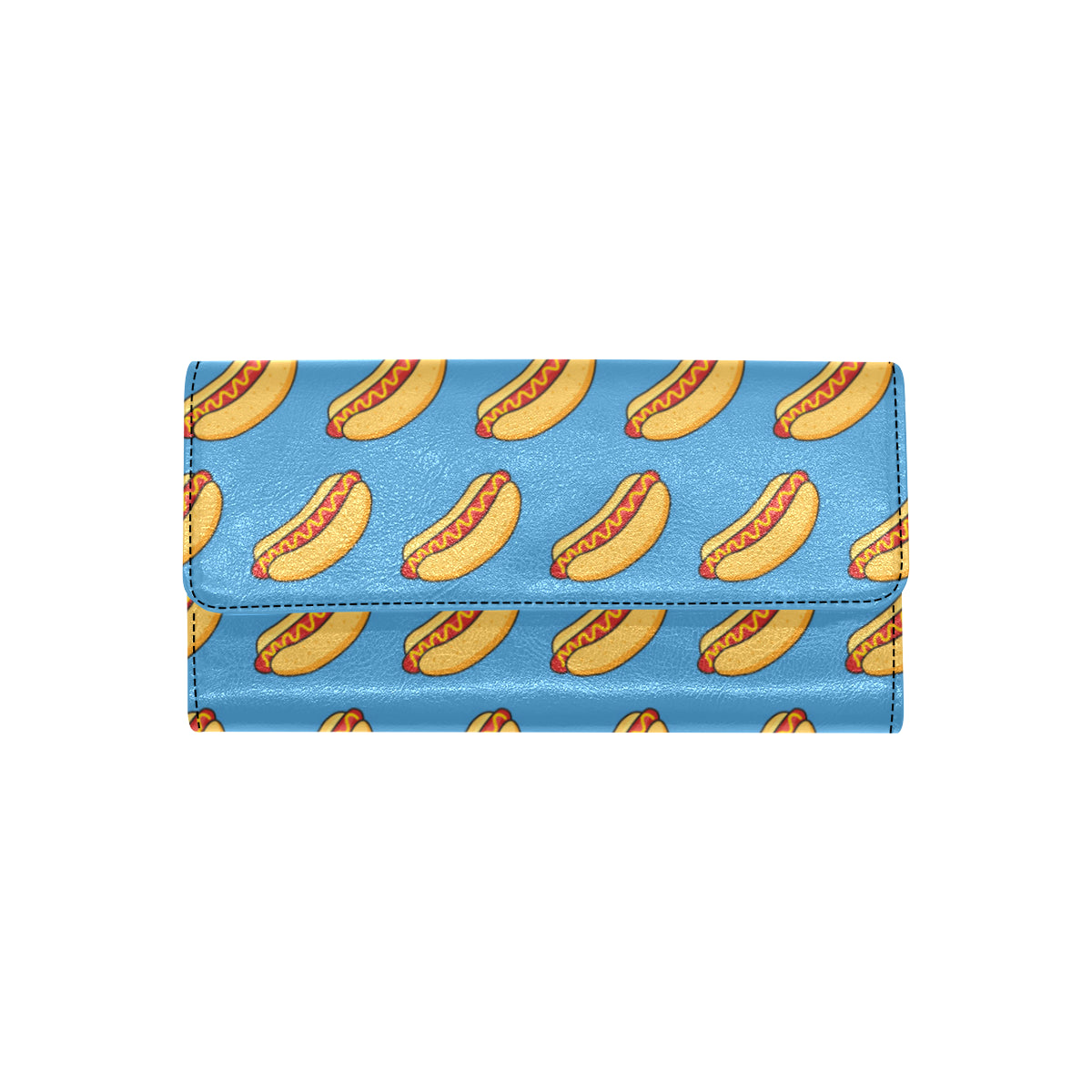 Hot Dog Pattern Print Design 02 Women's Trifold Wallet