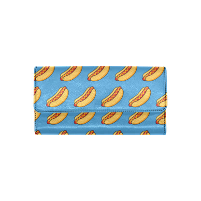 Hot Dog Pattern Print Design 02 Women's Trifold Wallet
