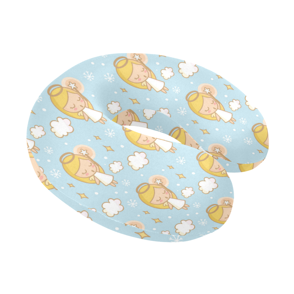 Angel Pattern Print Design 05 U-Shaped Travel Neck Pillow