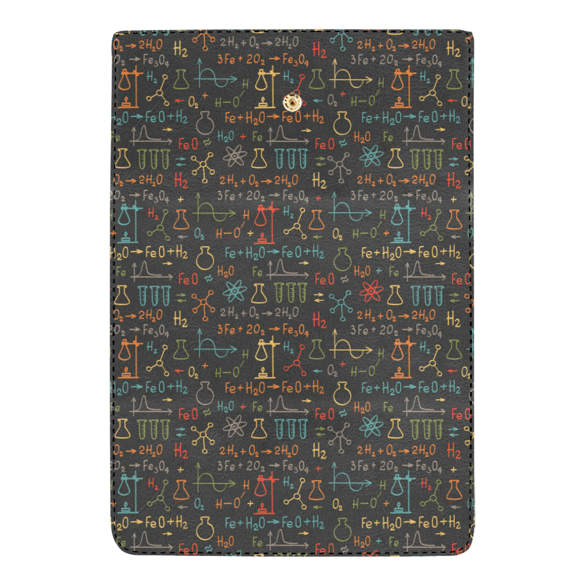 Chemical Pattern Print Design 03 Women's Trifold Wallet
