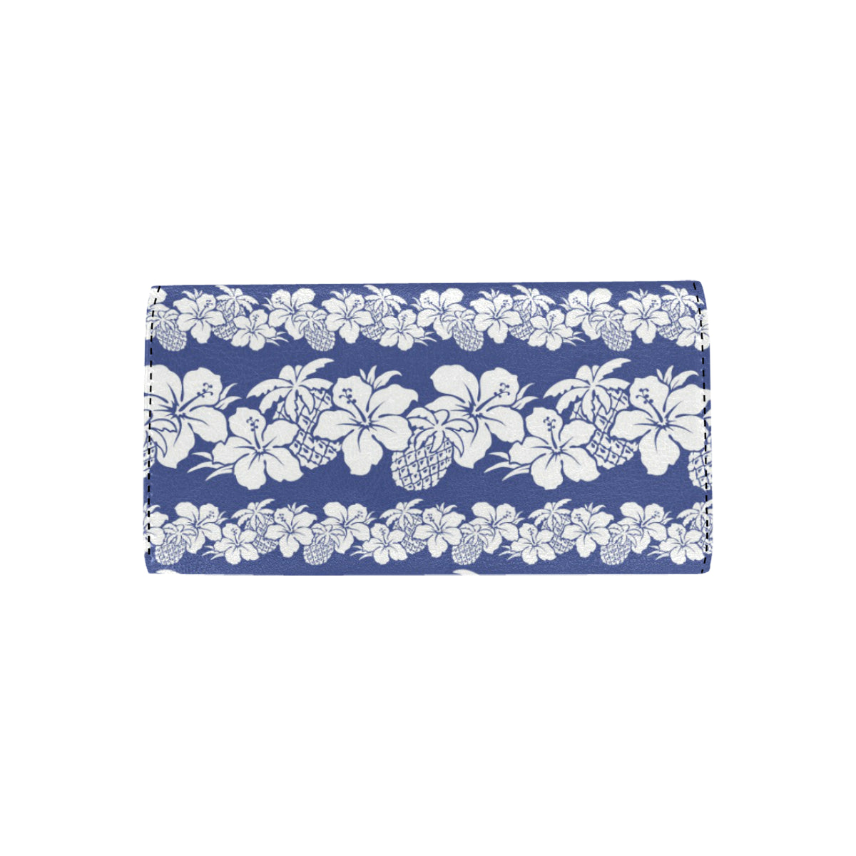 Hawaiian Themed Pattern Print Design H07 Women's Trifold Wallet