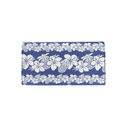 Hawaiian Themed Pattern Print Design H07 Women's Trifold Wallet