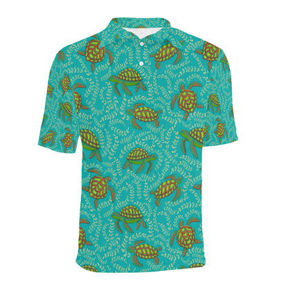 Sea Turtle Pattern Print Design T010 Men Polo Shirt