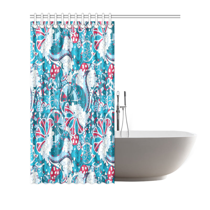 Funky Retro Pattern Print Design A05 Shower Curtain