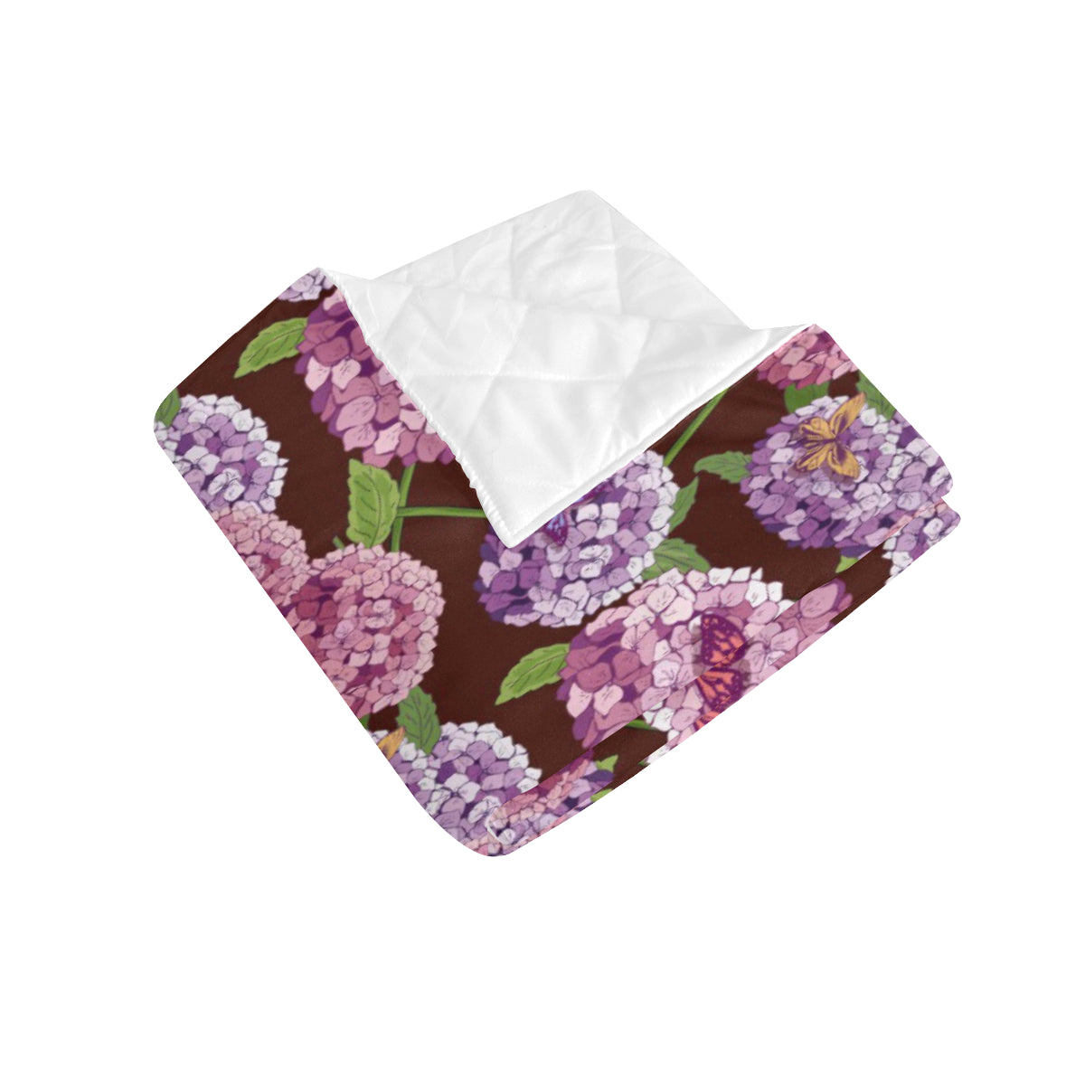 Hydrangea Pattern Print Design HD08 Premium Quilt