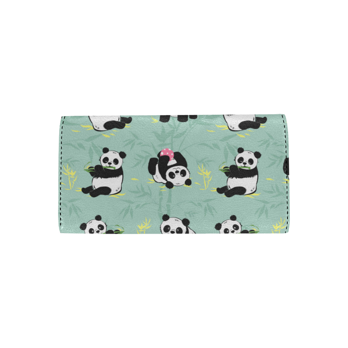 Panda Pattern Print Design A05 Women's Trifold Wallet