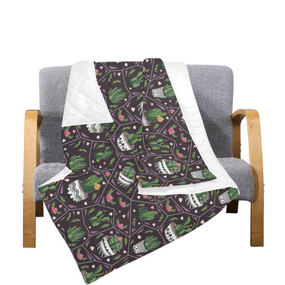 Cactus Pattern Print Design 03 Premium Quilt