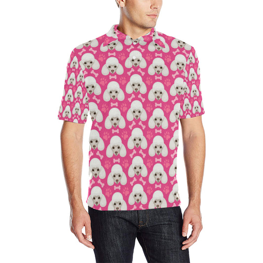 Poodle Pattern Print Design A04 Men Polo Shirt