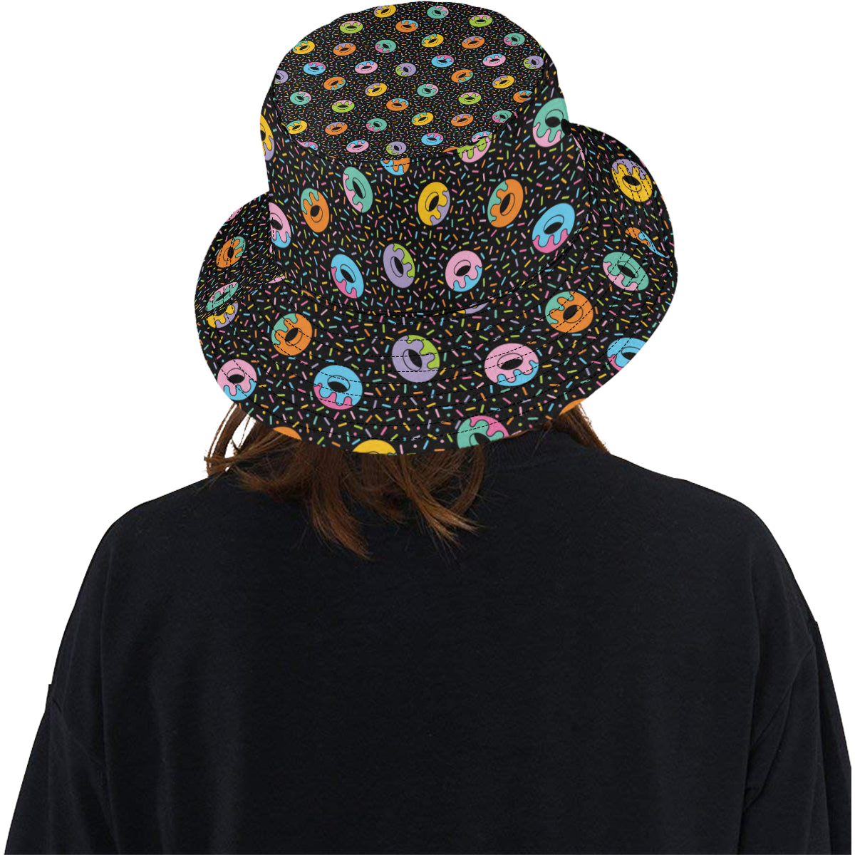 Donut Pattern Print Design DN012 Unisex Bucket Hat
