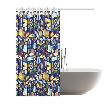 Beach Themed Pattern Print Design 04 Shower Curtain