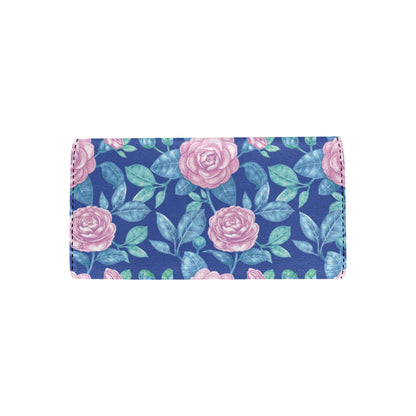 Camellia Pattern Print Design CM05 Women's Trifold Wallet
