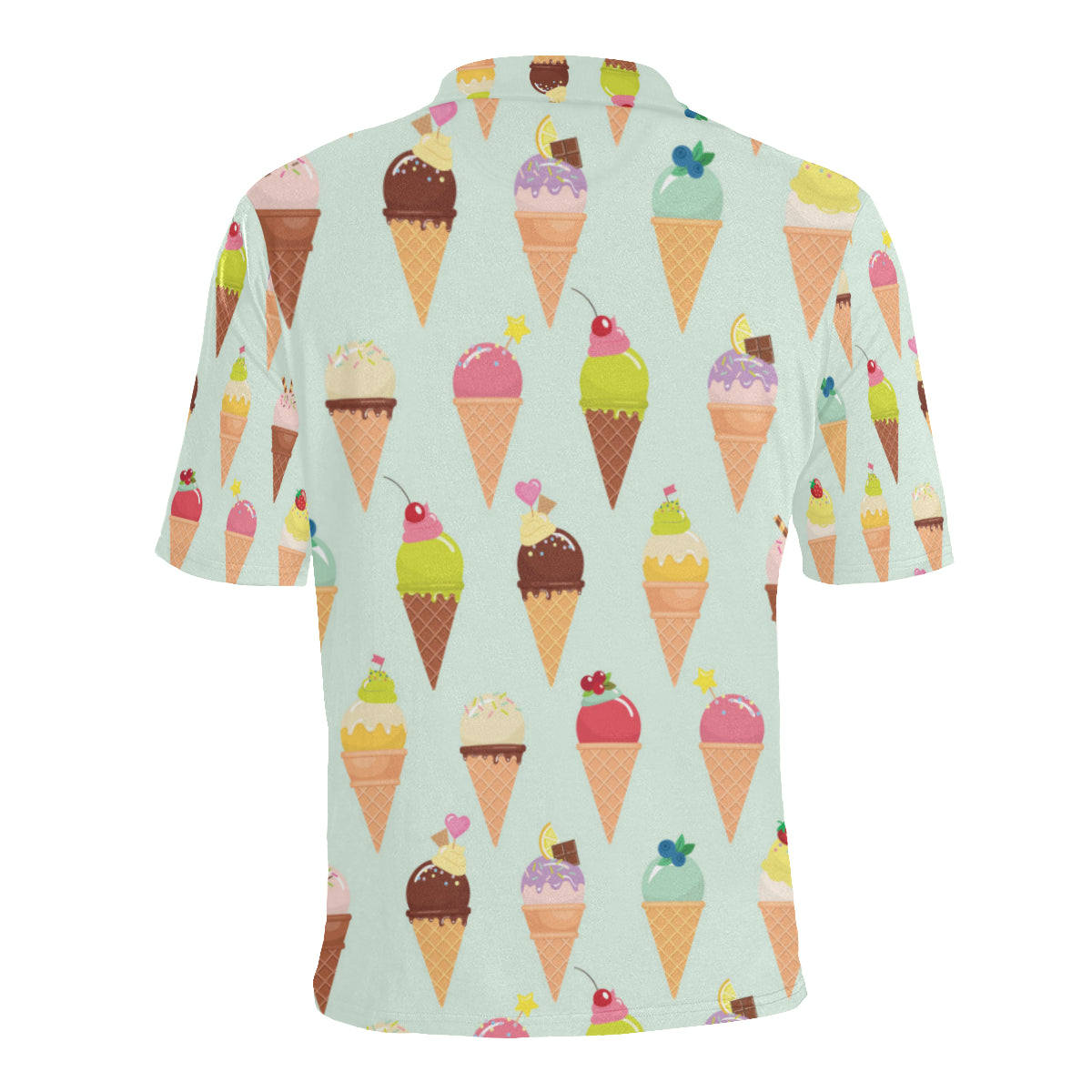 Ice Cream Pattern Print Design 03 Men Polo Shirt