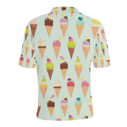 Ice Cream Pattern Print Design 03 Men Polo Shirt