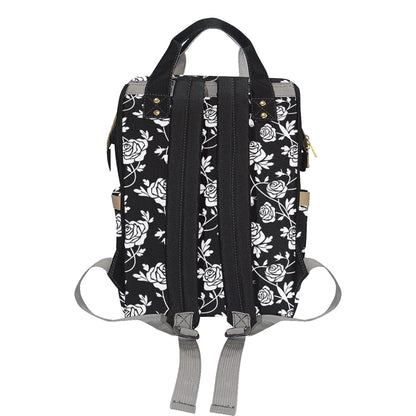 Rose Pattern Print Design RO013 Diaper Bag Backpack