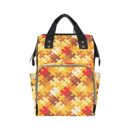 Puzzle Pattern Print Design A01 Diaper Bag Backpack