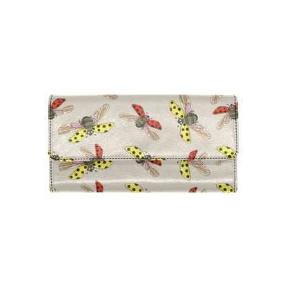 Ladybug Pattern Print Design 04 Women's Trifold Wallet