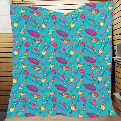Cocktail Pattern Print Design 03 Premium Quilt