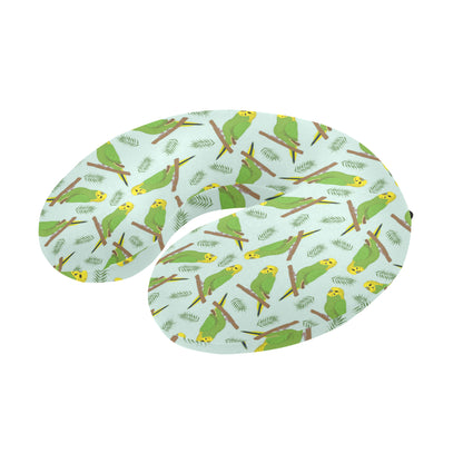 Budgerigar Pattern Print Design 04 U-Shaped Travel Neck Pillow
