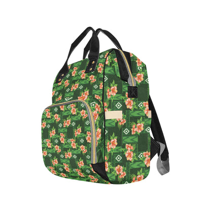 Hibiscus Pattern Print Design HB05 Diaper Bag Backpack
