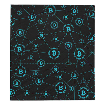 Cryptocurrency Pattern Print Design 01 Premium Quilt