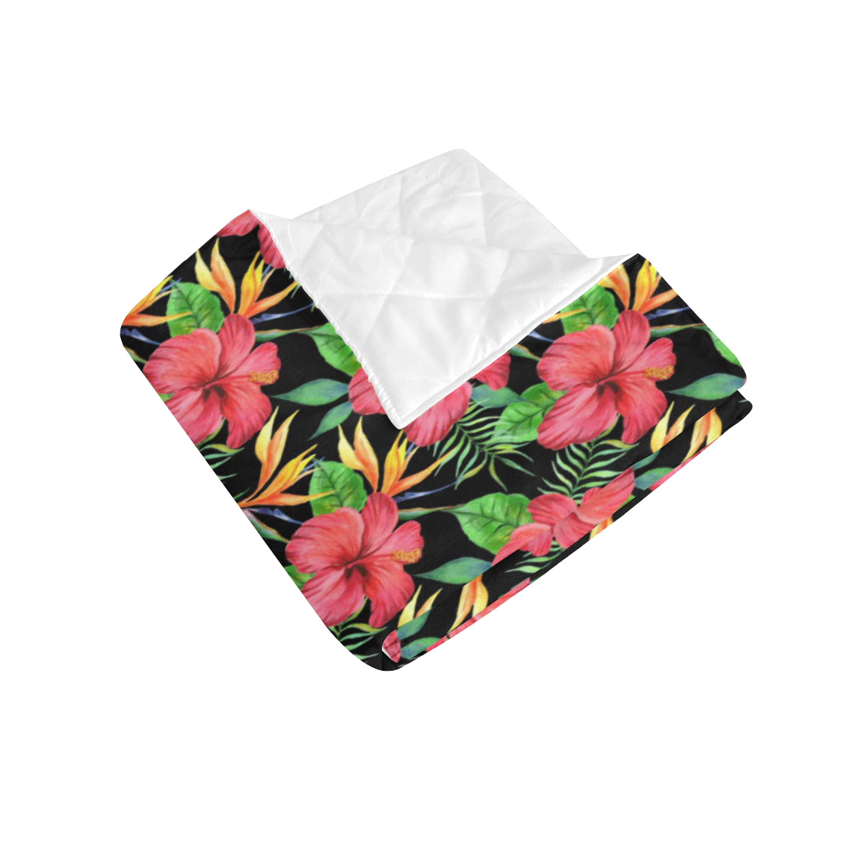 Red Hibiscus Pattern Print Design HB07 Premium Quilt
