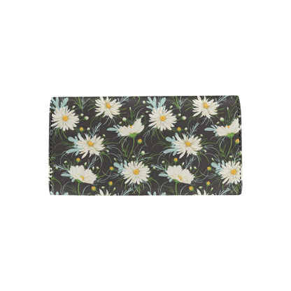 Daisy Pattern Print Design DS08 Women's Trifold Wallet
