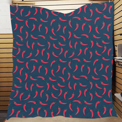 Chilli Pepper Pattern Print Design 03 Premium Quilt