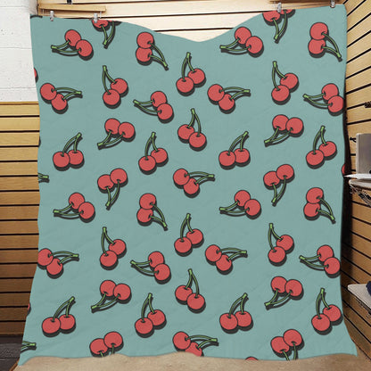 Cherry Pattern Print Design CH03 Premium Quilt